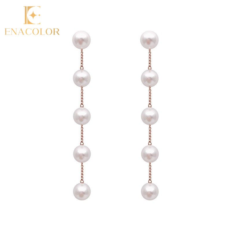 Korean Pearl Dangle Earrings Fashion Drop Earing Female