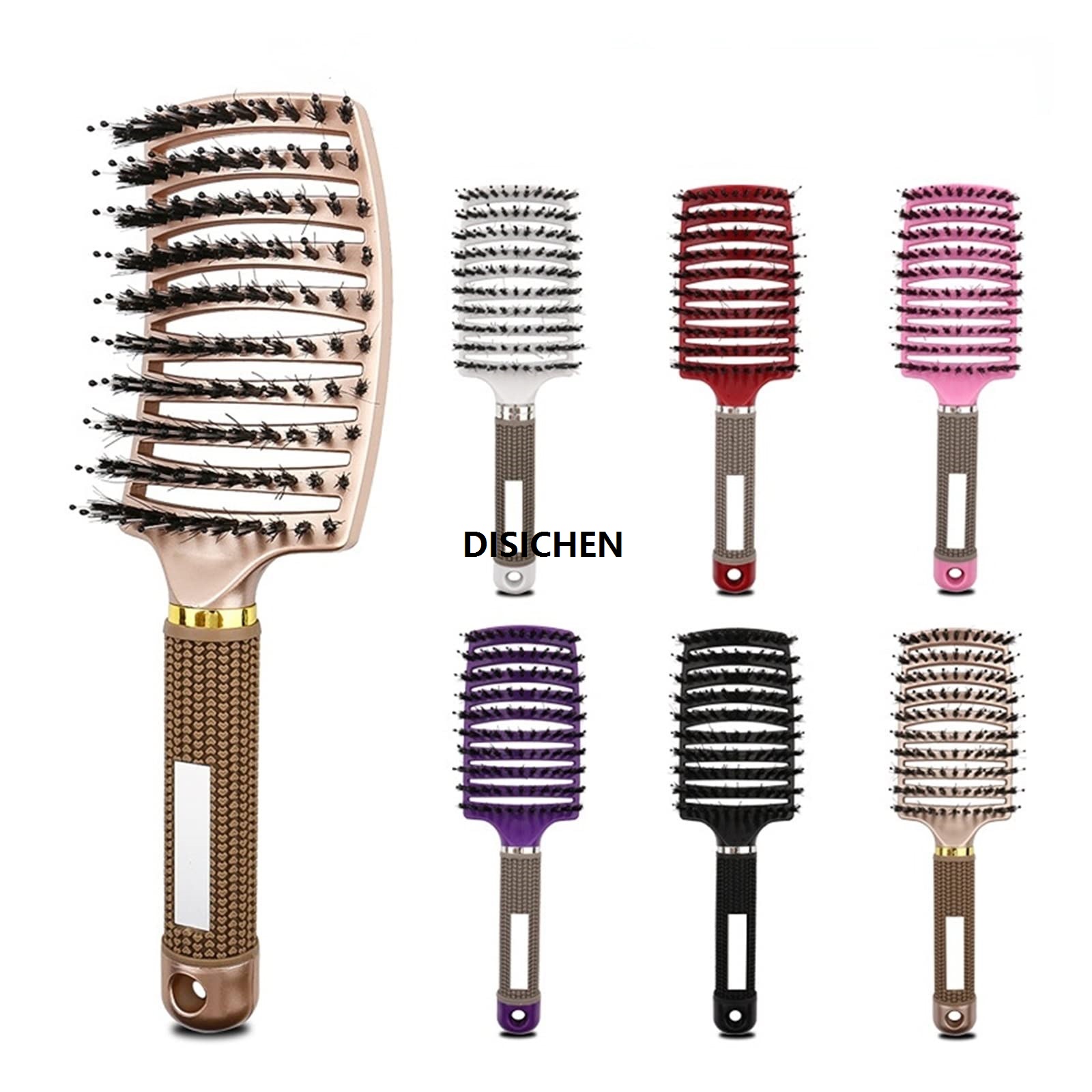 DISICHEN 【Unbeatable Prices】 Women Hair Scalp Bristle Nylon Hairbrush Wet Curly Detangle Hair Brush for Salon Hairdressing Styling Tools