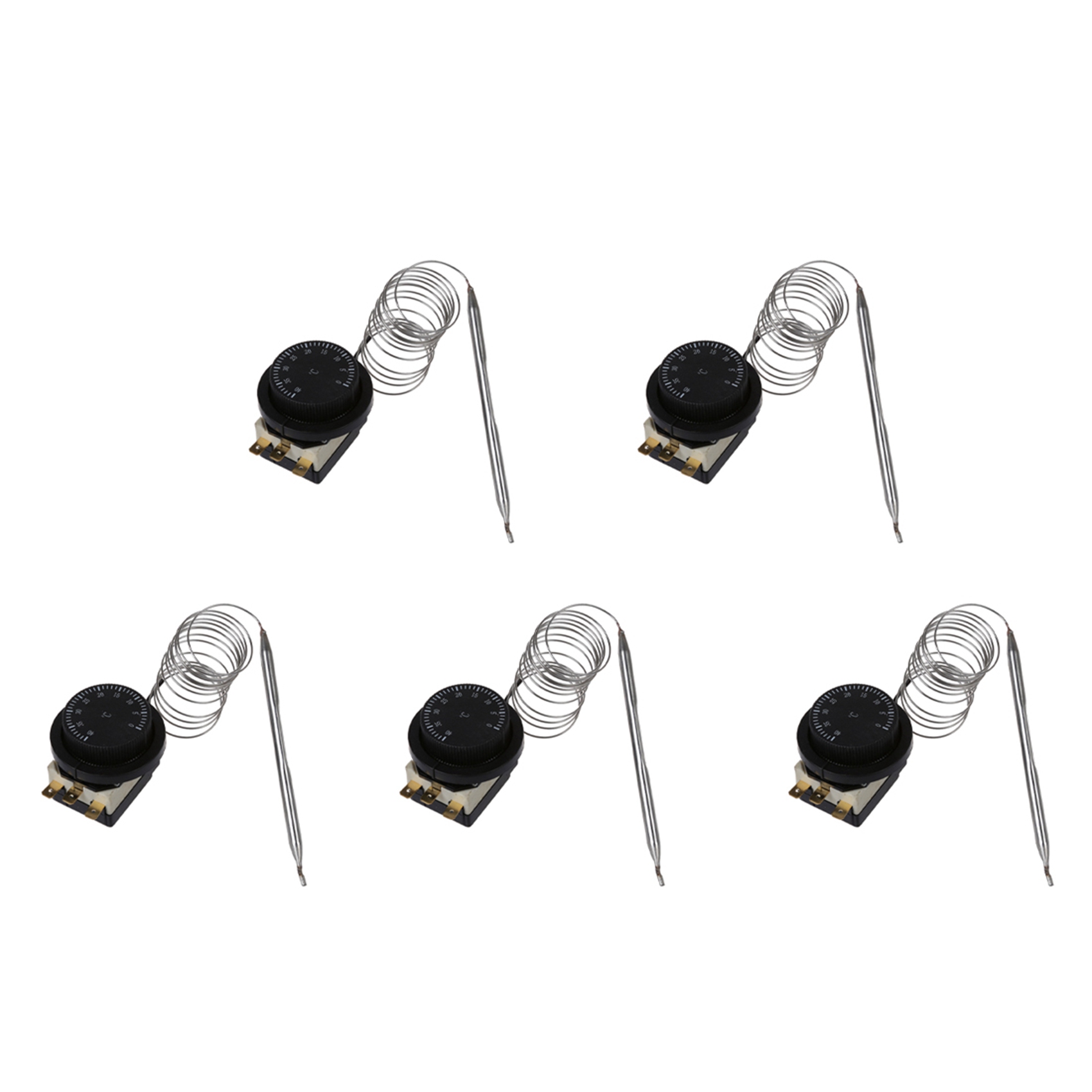 OUMERY 5X 1NC 1NO AC 250V/380V 16A 0-40C Temperature Control Switch Capillary Thermostat