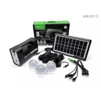 GDlite GD-8017A Solar Home Lighting System: Portable Emergency Lamp with 3 LED Bulbs