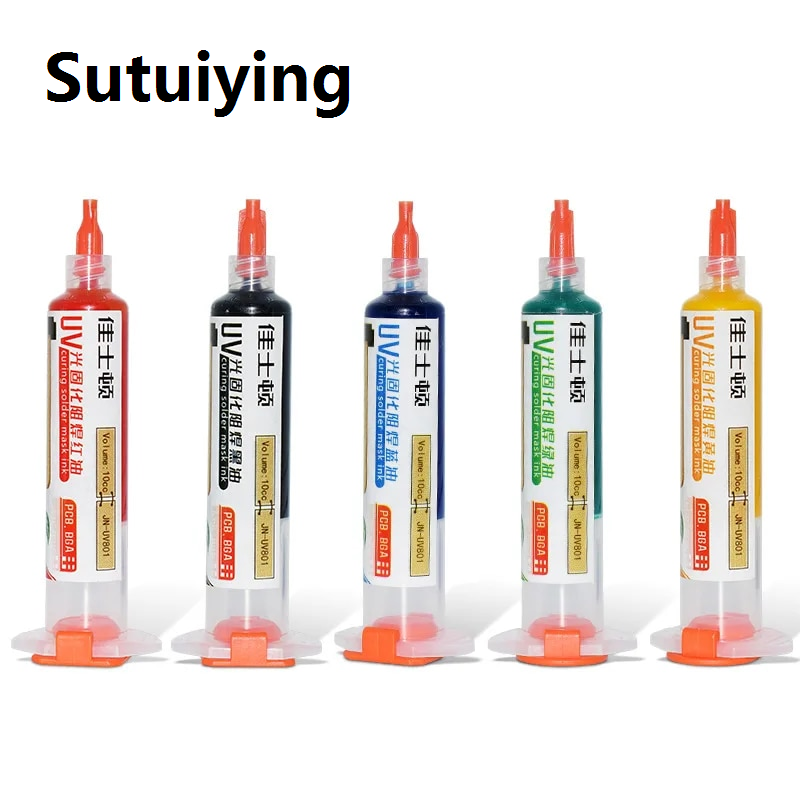 Sutuiying solder paste 10cc UV Curing Solder Mask Paste Ink for BGA Circuit Board Insulating Protect Soldering Paste Flux Oilhand tools