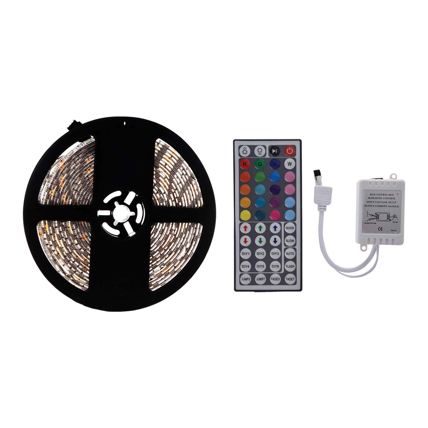 OYPFXMI 2 Pcs Accessories: 1 Pcs RGB 5M 5050 LED Strip Light Flexible 300 Leds SMD LED Tape & 1 Pcs 44 Key IR Remote Controller