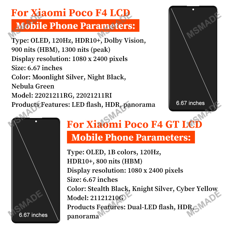 HOT 6.67| AMOLED For Xiaomi Poco X6 Pro Lcd Display Touch Screen Digitizer Assembly Replacement For PocoX6 Pro 2311DRK48G Display