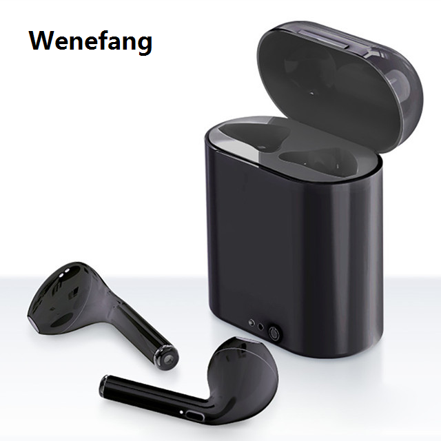 Wenefang 【New Innovation】I7 Mini Wireless Bluetooth Earphone 5.0 Stereo Earbuds Headset Sports Headphones With Charging Box For Smart Phone