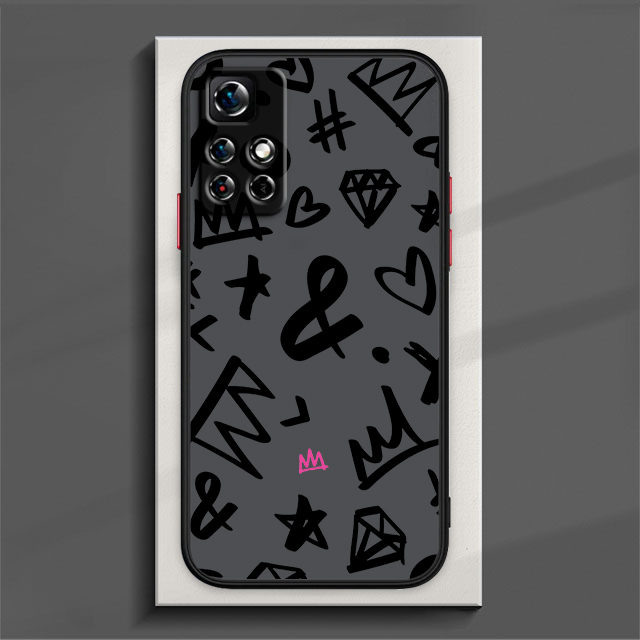 NEW Art Luxury Collage Phone Case For Redmi Note 12 11 10 9 8 Pro Plus Pro S T 5G Matte Frosted Translucent Cover