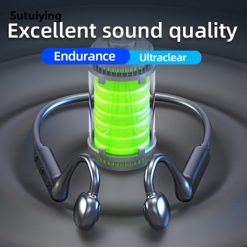 Sutuiying Ks15 Bluetooth Earphone Neck Mounted Wireless Bluetooth With New High Battery Power Sound Conduction And Long Battery Life