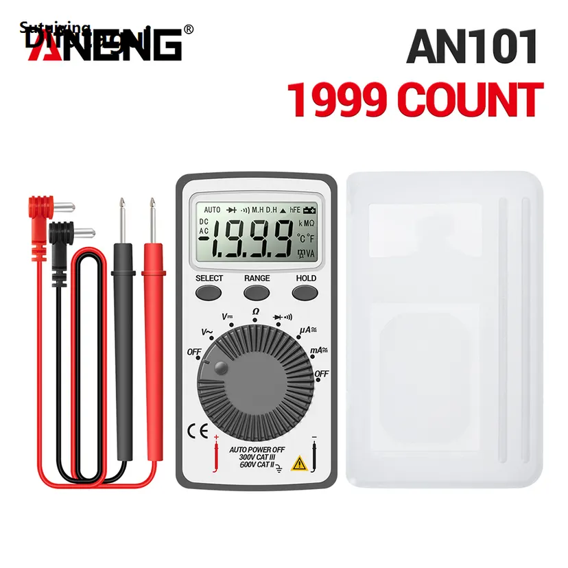 Difutagui Sutuiying AN101 Mini digital multimeter multimetro tester DC/AC Voltage Fifty percent discount Current lcr meter pocket professional testers with Test Lead