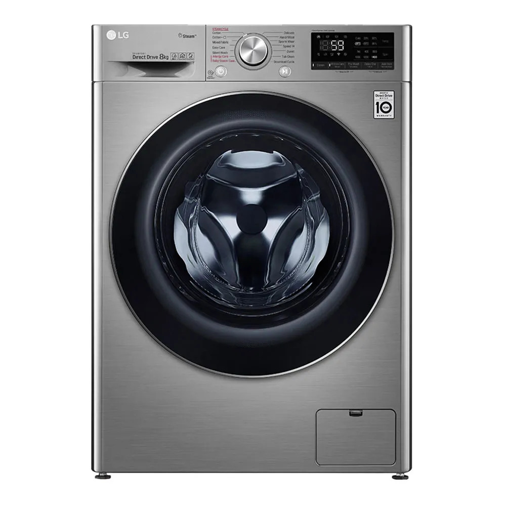 LG Brand 8 Kg Washing Machine with 6 Kg Dryer - FV1408H4V | AI Direct Drive | Steam+ | Wi-Fi | 1400 RPM | 10 Years Warranty