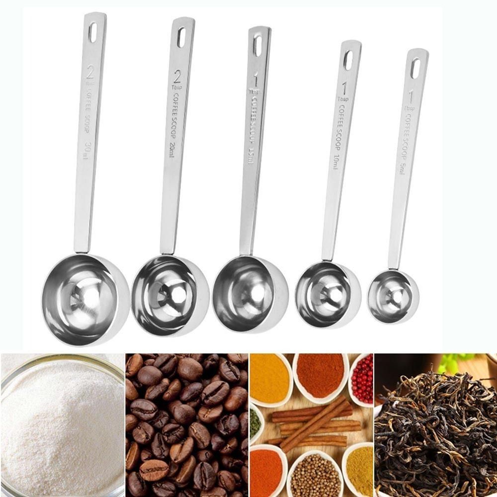 Durable Stainless Steel Measuring Spoon 5/10/15/20/30ML Thicken Powder Spoon Blending Tablespoon Powdered Milk