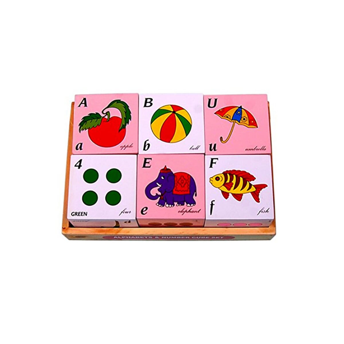 Little Genius Wooden Alphabet And Number Cube Set AL-62
