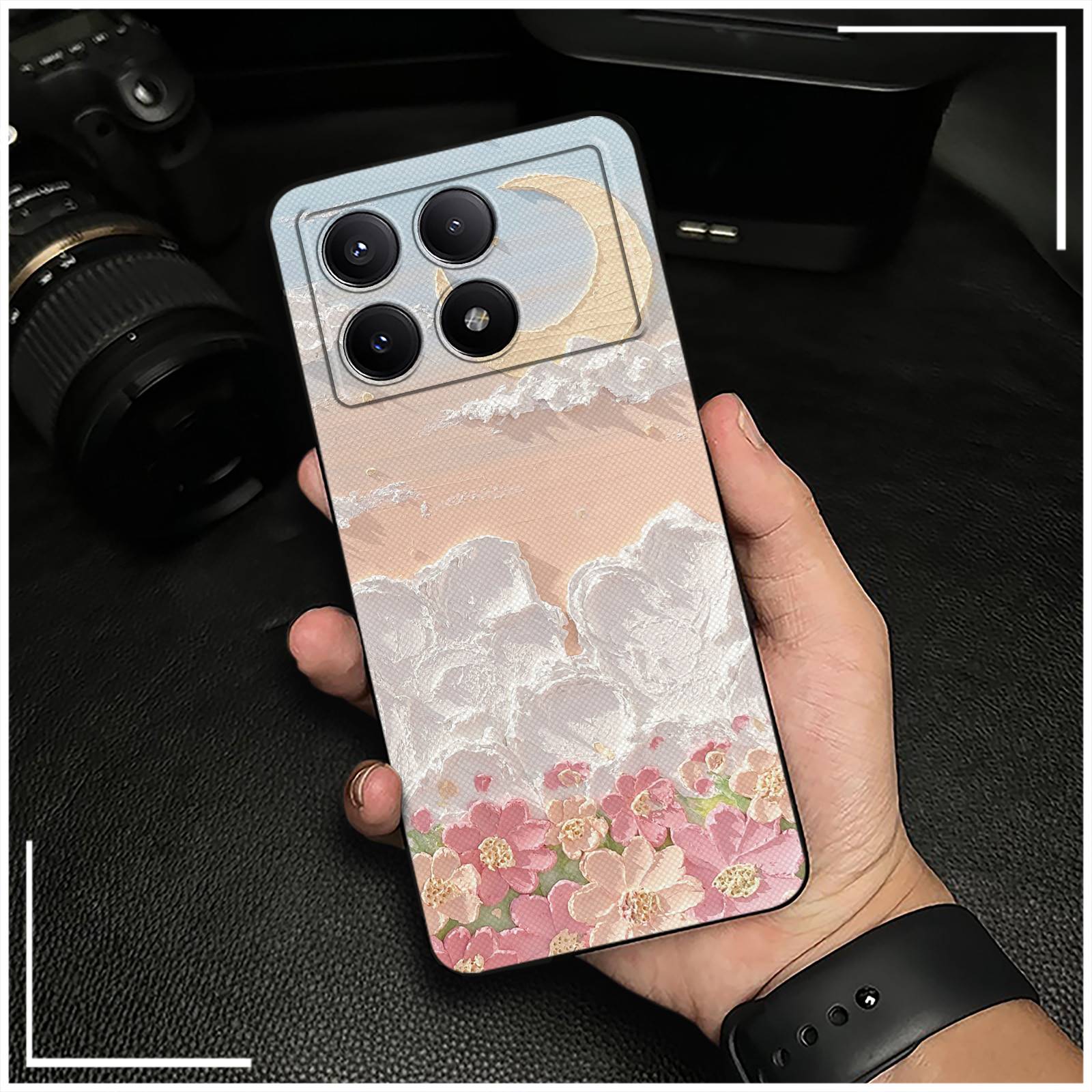 Soft case flower Phone Case For Redmi K70E/Poco X6 Pro 5G Phone Pouch Waterproof Anti-dust Oil Painting Shockproof TPU