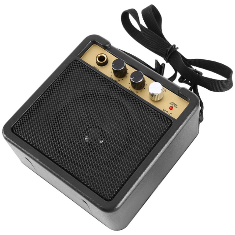 Small Speaker Black 5W with Back Clip Speaker Guitar Accessories for Acoustic Electric Guitar Accessories Part