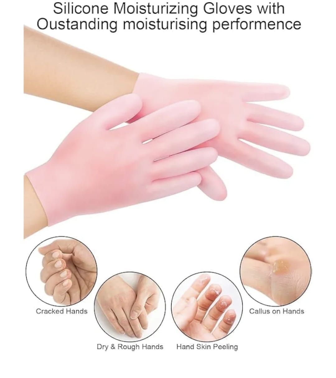 Silicone Moisturizing Gloves Spa Gel Hydrating Gloves Women's Hand Care Gloves