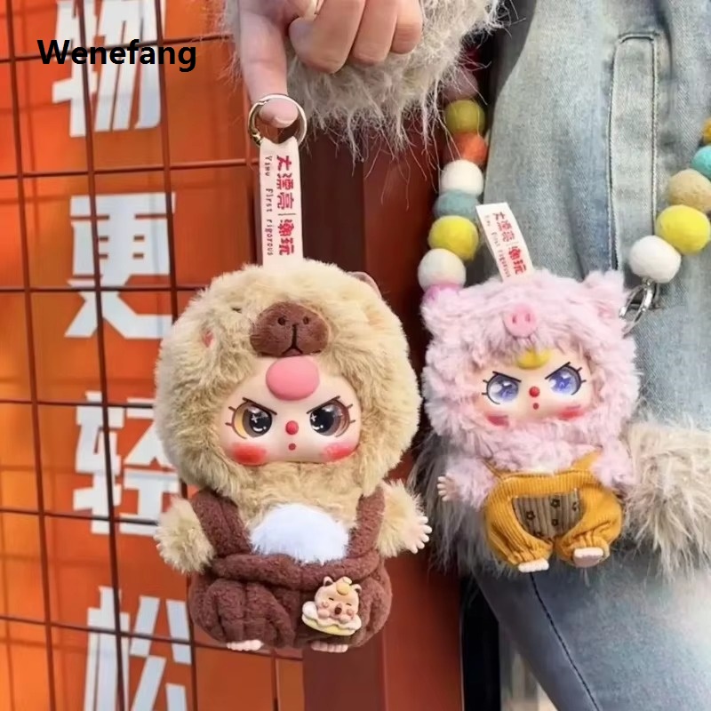 Wenefang Genuine Baby Three Cutie Series Plush Blind Box Vinyl Bag Pendant New Kawaii Doll Fashion Play Toy Decoration Doll Kid Birthday Gift