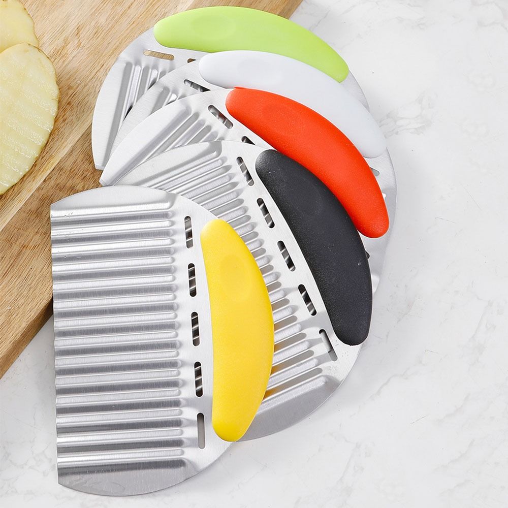 Wave Shape French Fries Cutter Ergonomic Handle Heavy Duty Vegetable Chopper Durable Crinkle Cutter Kitchen Gadgets