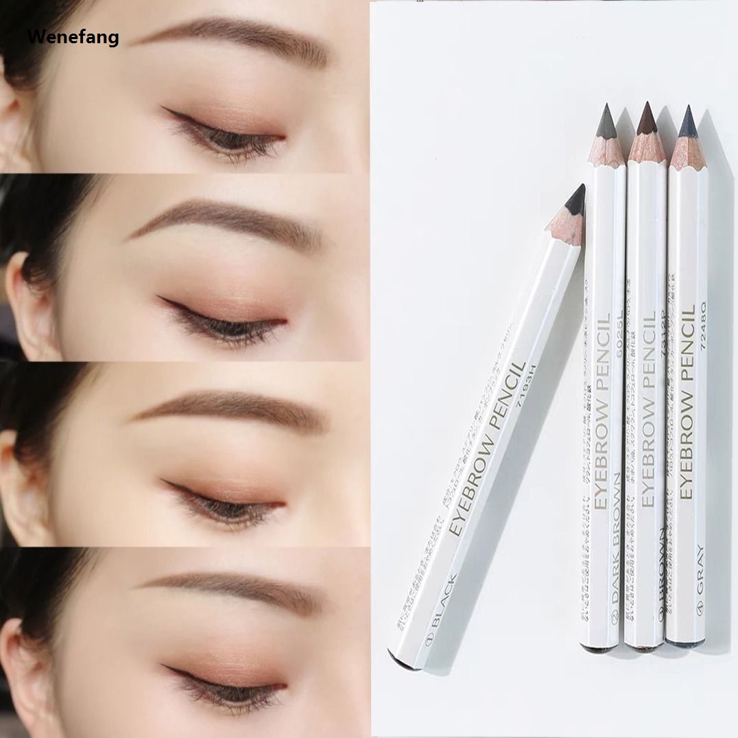 Wenefang New Wooden proof Eye Brow Pencil Precise Brow Definer Black Gray Brown Eyebrow Pen Long Lasting Makeup 3 Colors Cosmetic