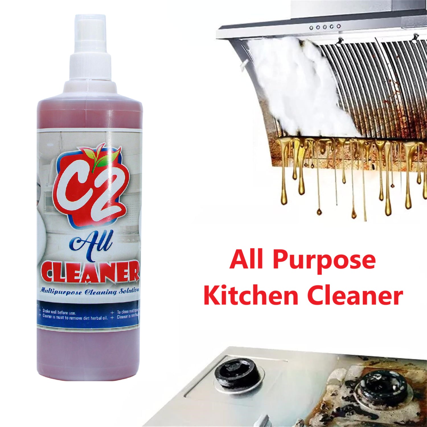 Multipurpose Deep Cleaner C2 Kitchen Cleaner, Hard Stain Removals Easily