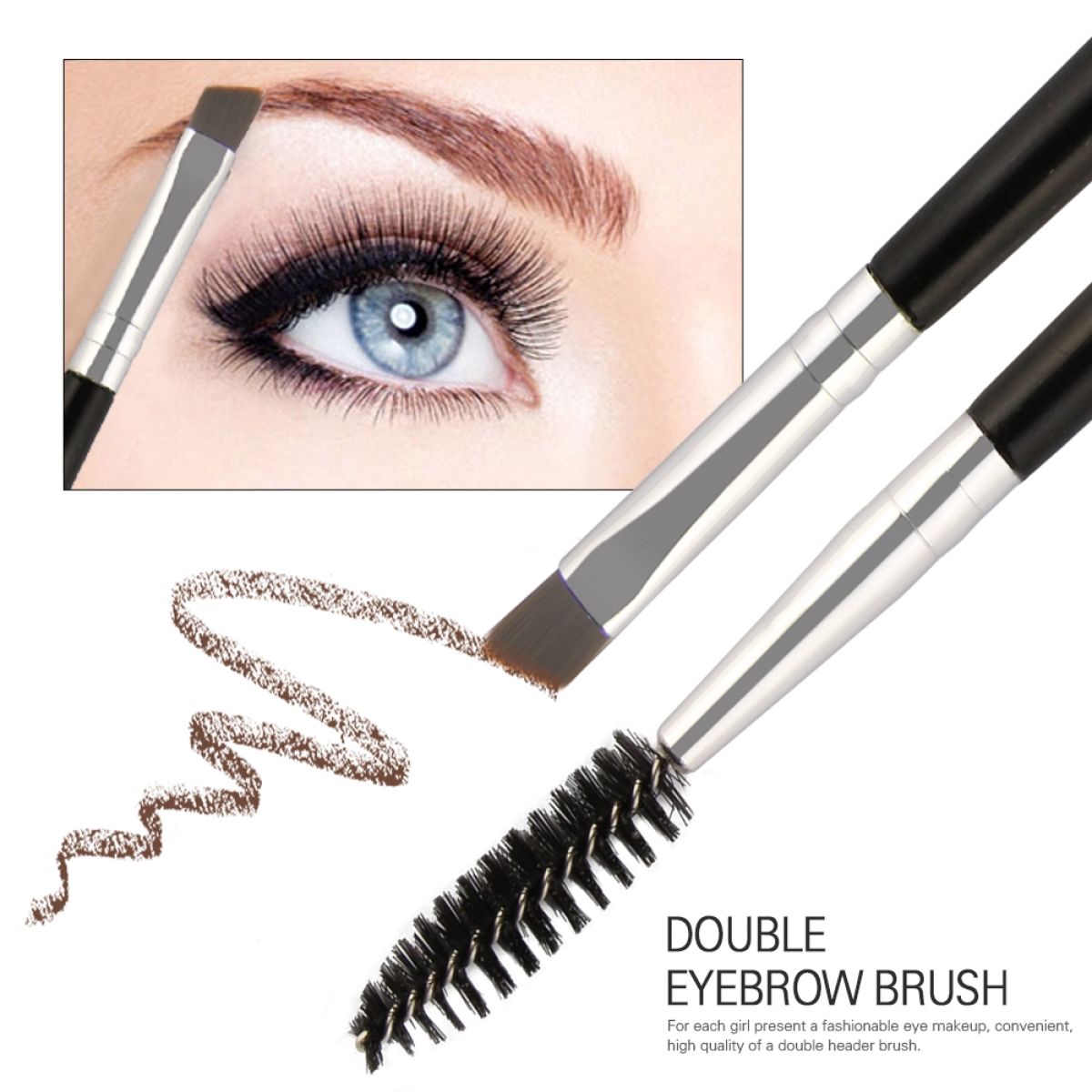 New Eyebrow Brush Beauty Makeup Eyebrow Brush Eyebrow Comb Double Ended Make Up Brushes