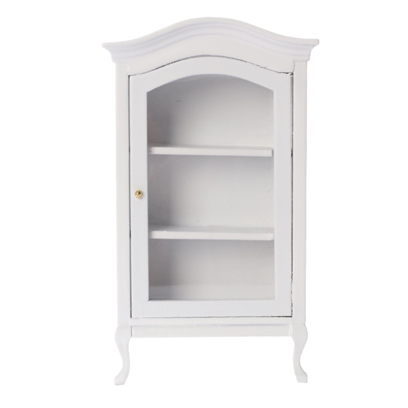 1:12 Miniature Wood Display Cupboard Cabinet Decor DIY Toy
