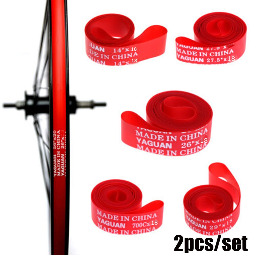 2Pcs New Red Top Anti Puncture Tape Pad Bike Inner Tube Bicycle Tire Liner