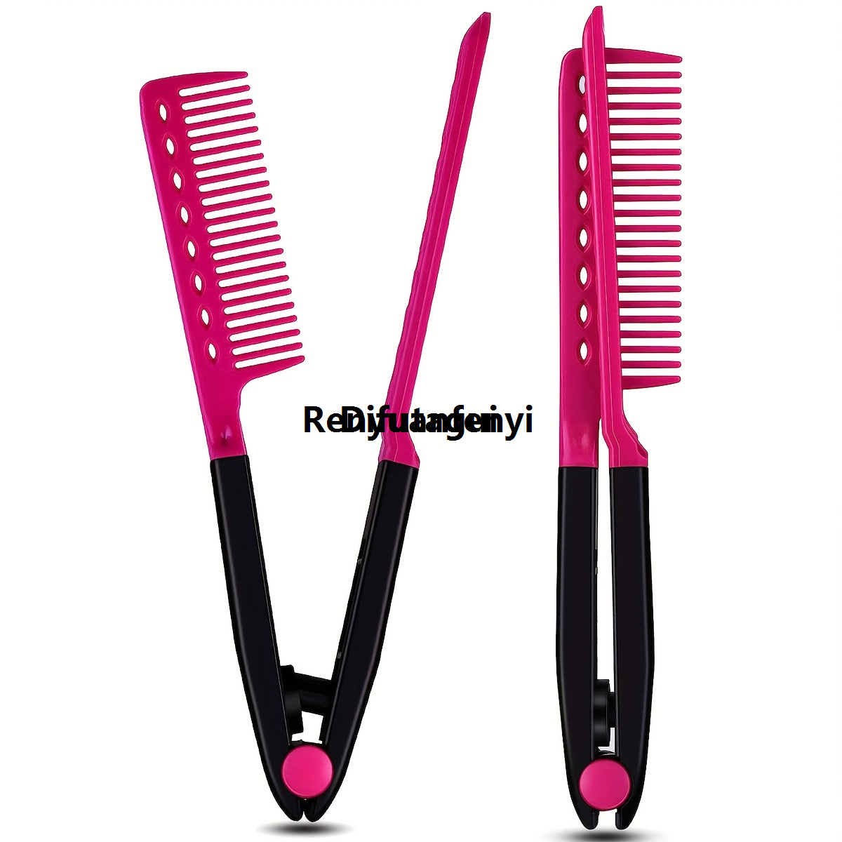 Difutagui 1pcs/2pcs V Shaped Straight Hair Comb Plastic Detangle Hair Styling Luxury Portable Comb Folding DIY Hair Straightener Salon hair styling tools