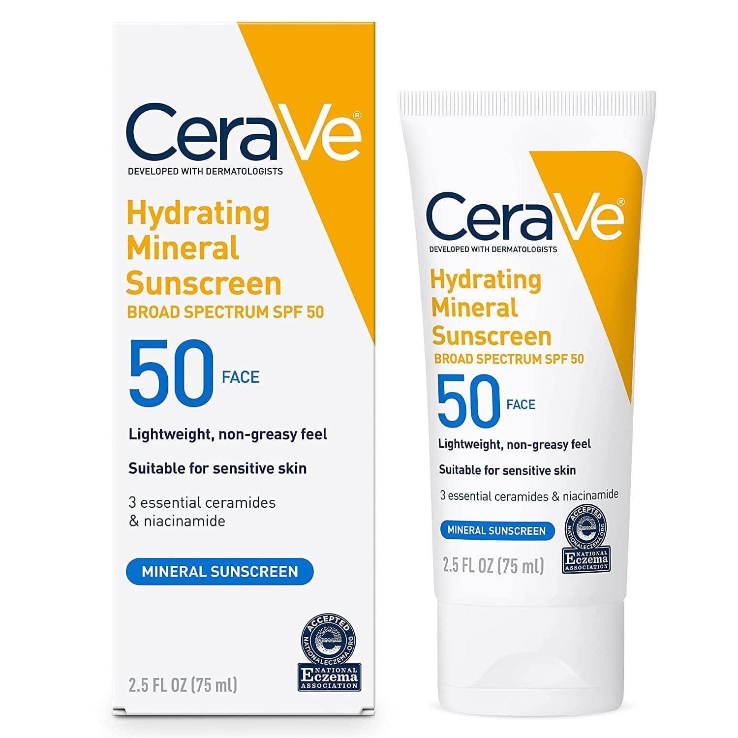 Cirave Hydrating Mineral Sunscreen SPF 50 Face 75ml