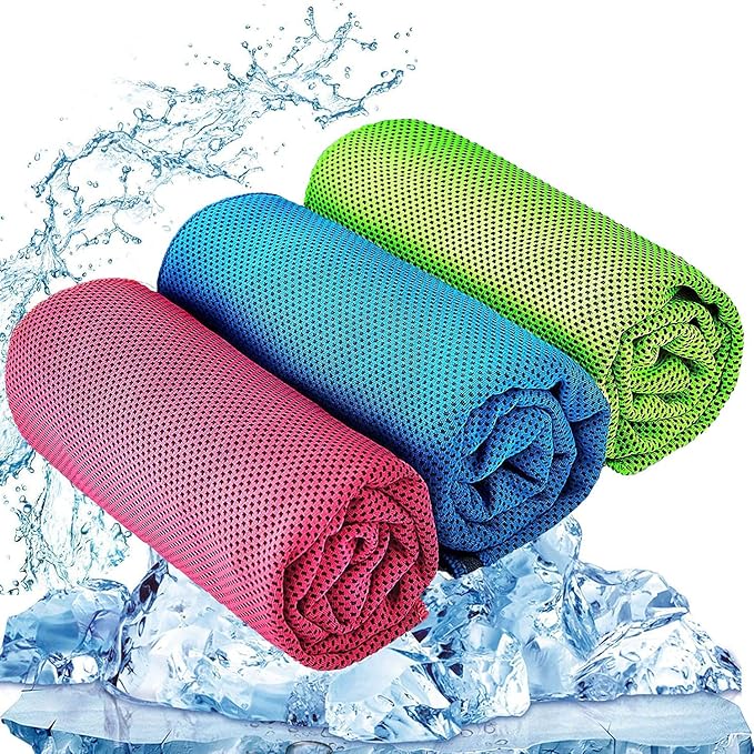 Cooling Sports Towel - Instant Cooling Microfiber Gym Towel for Workout, Running, Yoga, Cycling & Travel