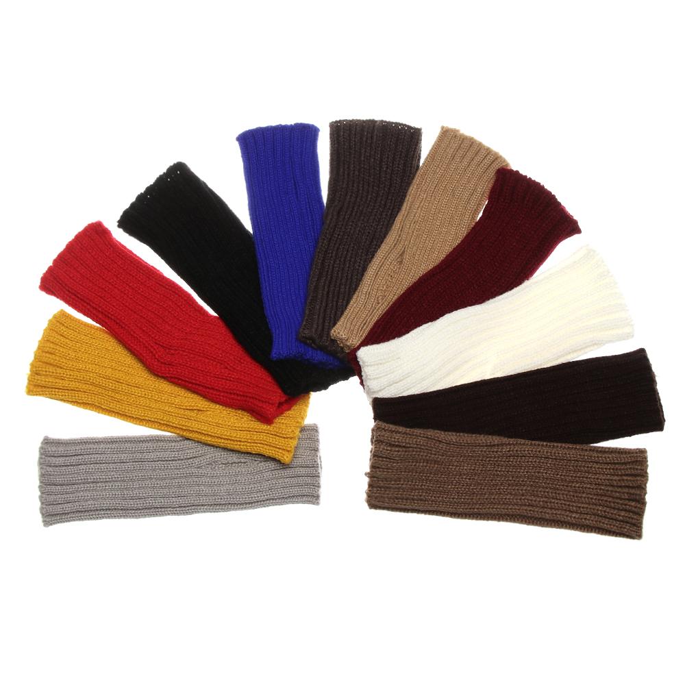 Winter Gift Winter Elastic Soft Candy Color Long Knitted Gloves Fingerless Mittens Arm Warmers