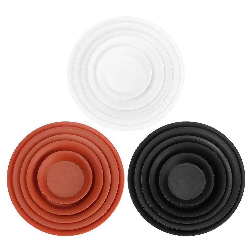 3Pcs Heavy Duty Round Durable Plant Saucer Indoor Outdoor Plastic Tray Saucers Drip Trays