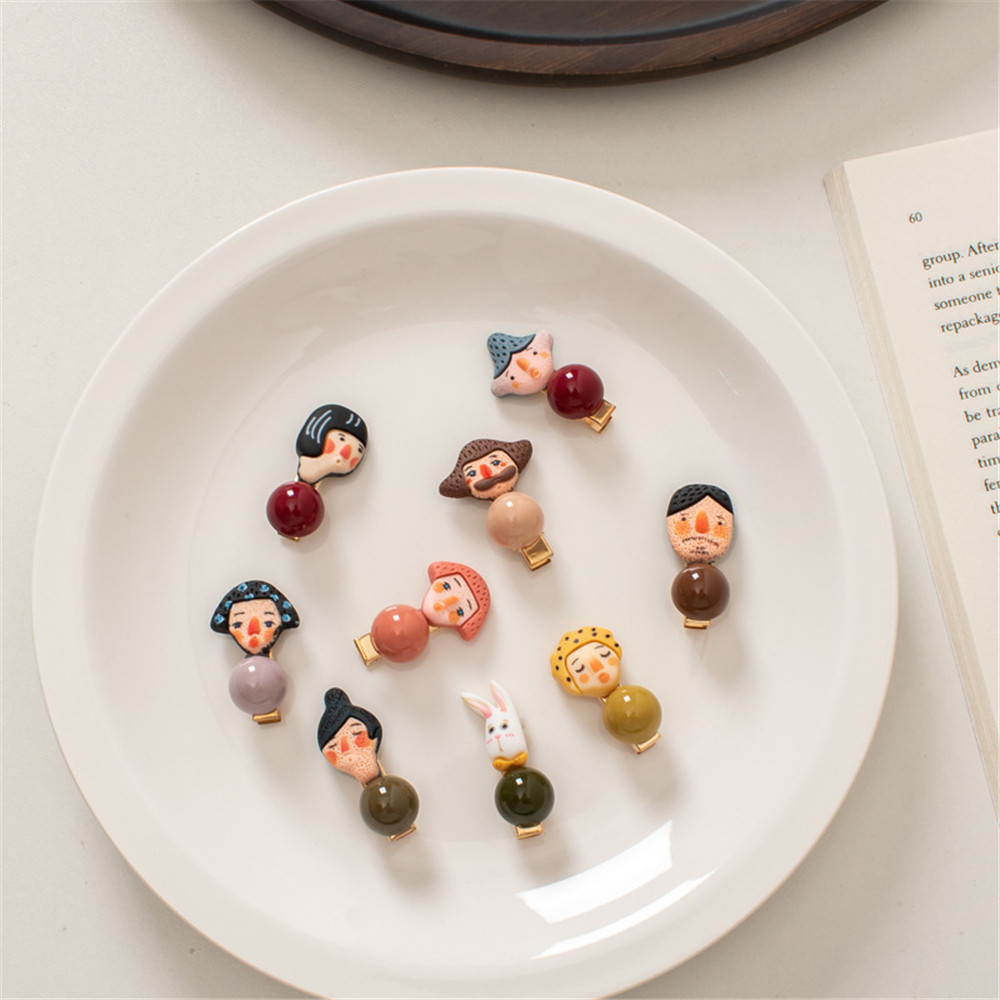 Cute Hair Clip Little Man Hair Clip Cartoon Hair Clip Mini Duckbill Clip Bangs