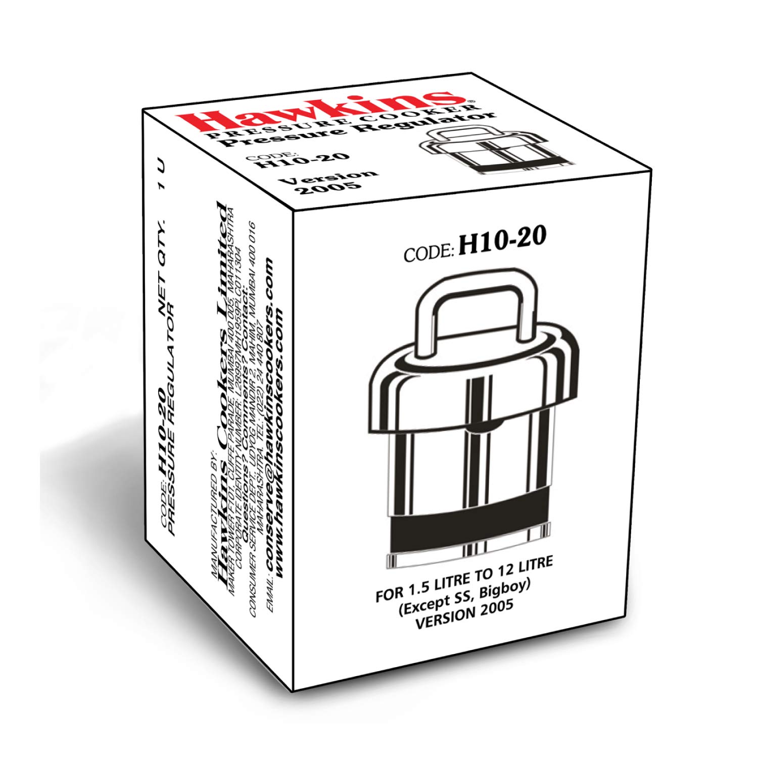 Hawkins Vent Weight or Whistle for Hawkins Pressure Cooker - Classic, Contura, Contura Black