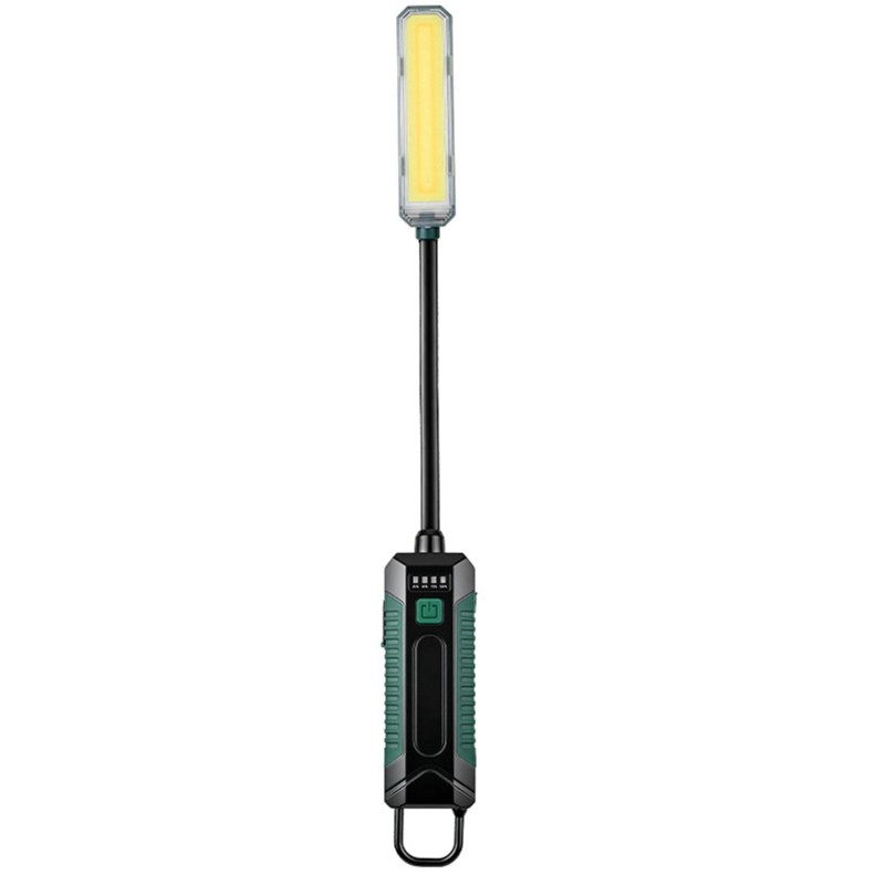 Emergency Flashlight with 360° Flexible Design, Rechargeable Portable Magnetic Work Light for Lathe, Car Repair