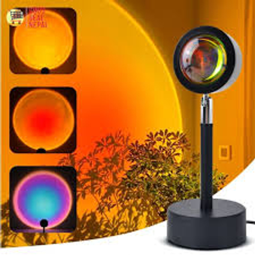 USB Sunset Projection Lamp USB Charging Lighting, Romantic Sunset Lamp for Self-Media Light