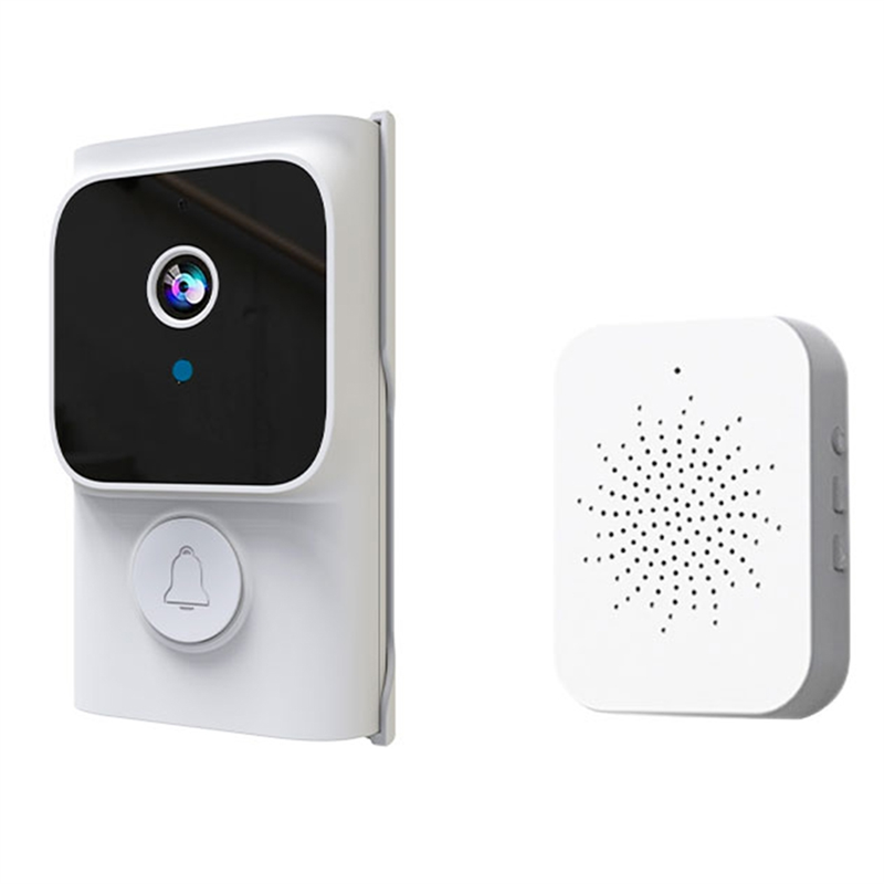 (GGBR) Tuya APP Free Cloud Storage WiFi Doorbell Low Consumption Visual Door Peephole Video Eye Night PIR Security Doorviewer,B