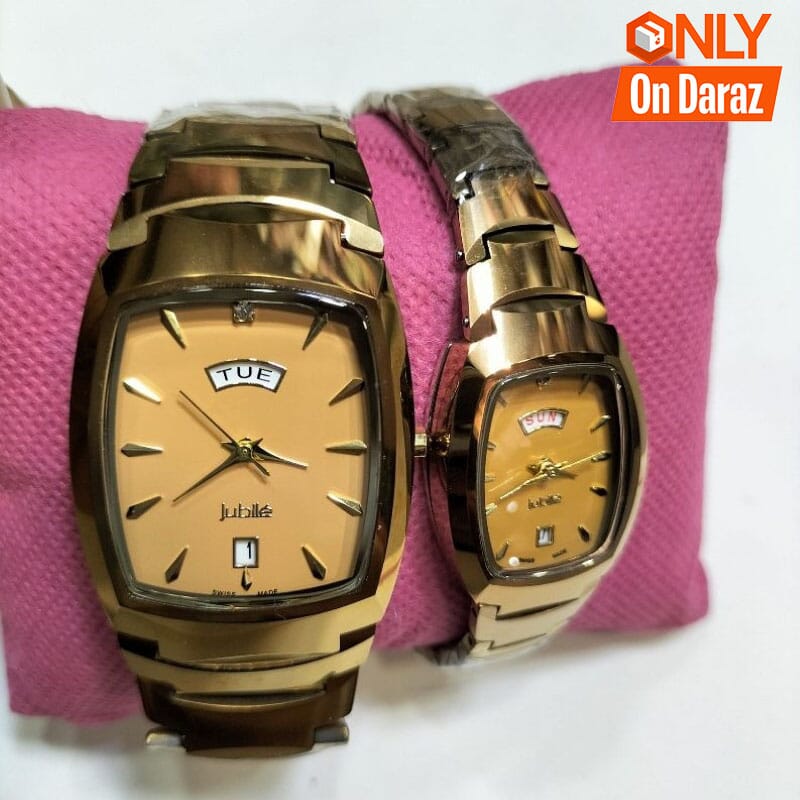 Couple Watch Rad Jubile Waterproof Quartz Date Ceramic Scratchproof Watch(Set of 2 )