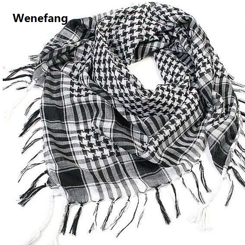 Wenefang Summer Unisex Tactical Arab Cycling Mask Scarf For Man Women Fashion Original Lightweight Hijab Scarf Spring Army Plaid Head Scarf Mask
