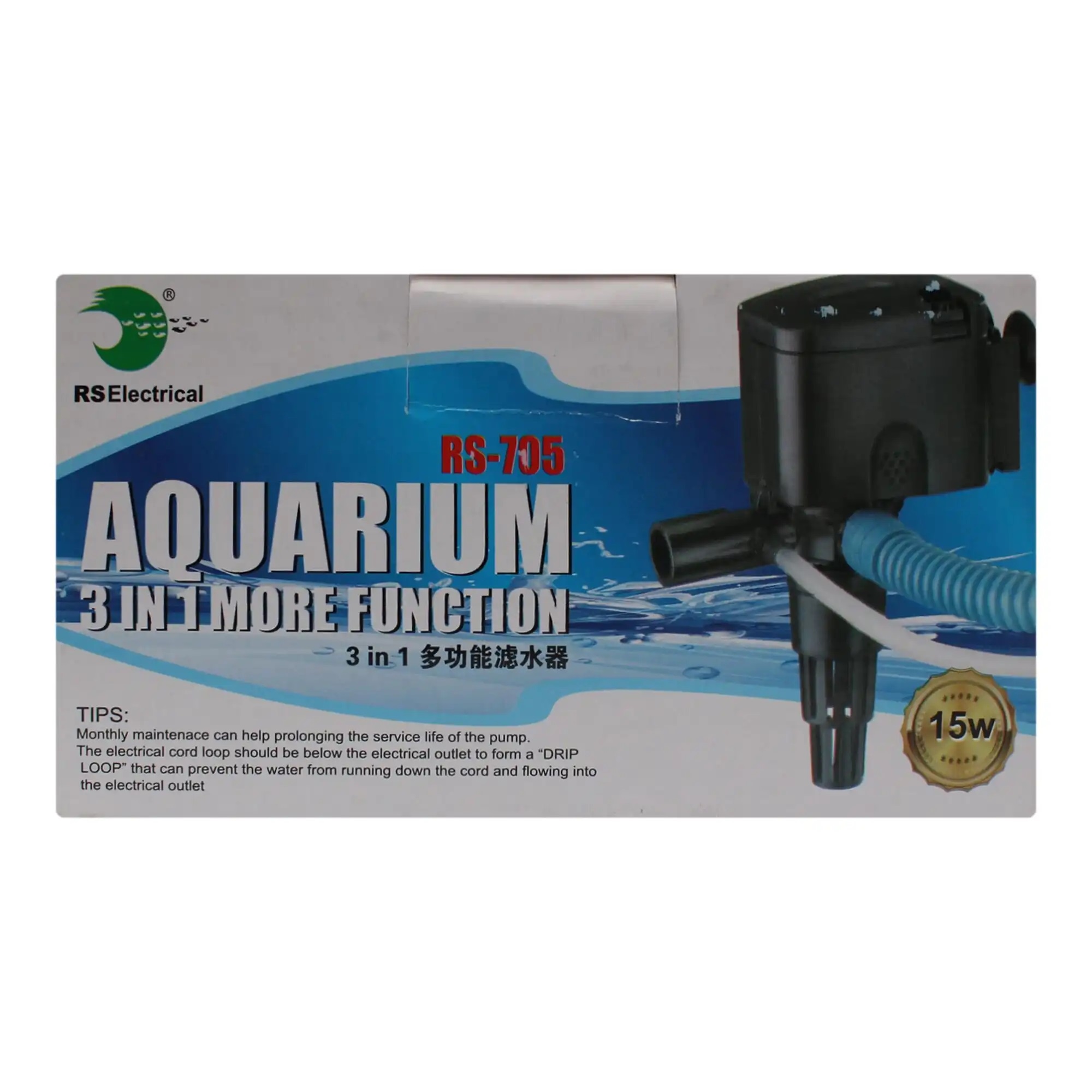 RS Electrical Aquarium 3 In 1 Function Filter RS-705 15W - Aqua Haven