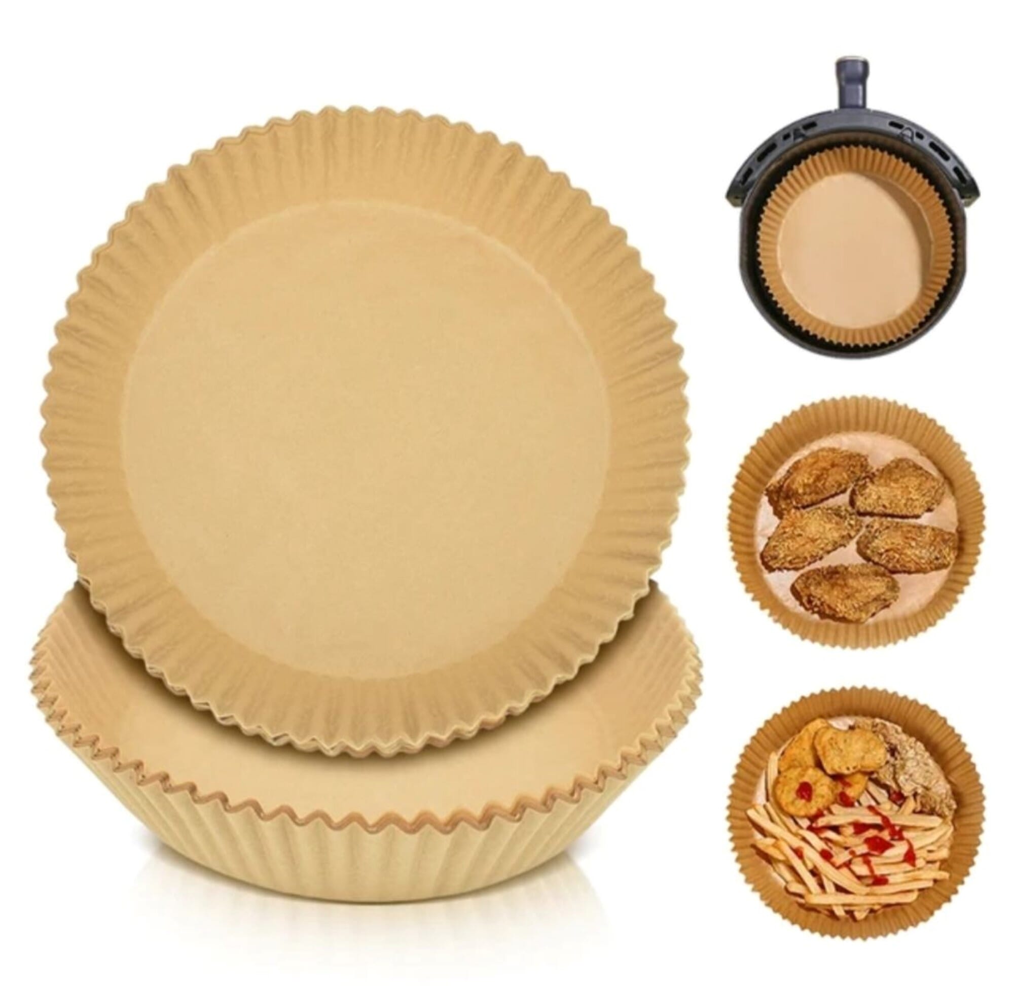 Air Fryer Paper Liner Disposable Paper Tray 50 Pcs