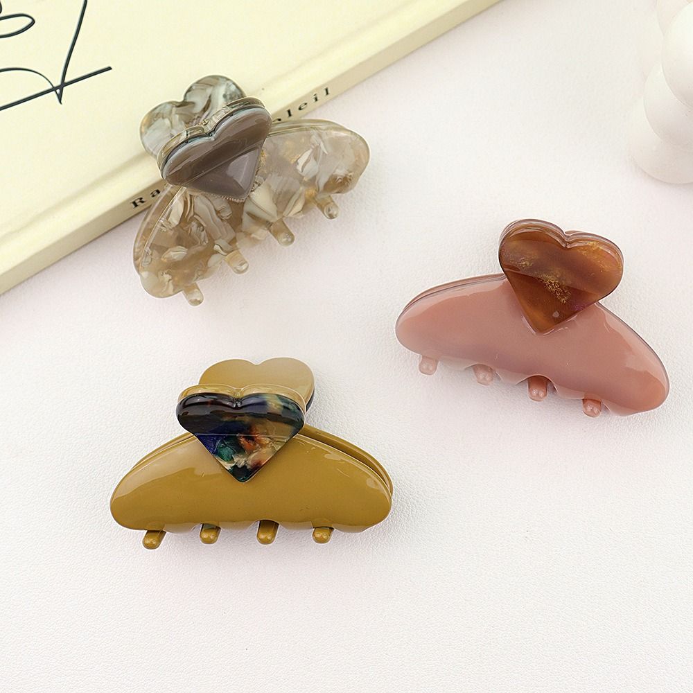 Fashion Acetate Hair Claw Clip Love Hair Accessories Barrette Headwear Headdress Hairpin Women