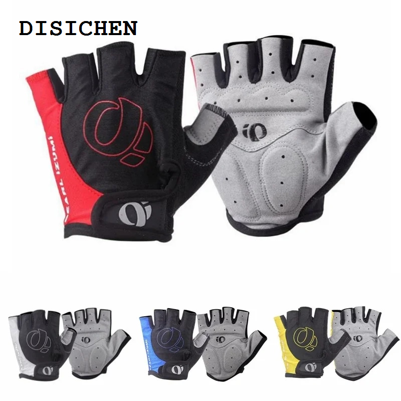 DISICHEN New ZK50 Gel Half Finger Cycling Gloves Anti-Slip Anti-sweat Anti Shock MTB Road Bike Gloves Bicycle Left-Right Hand Gloves