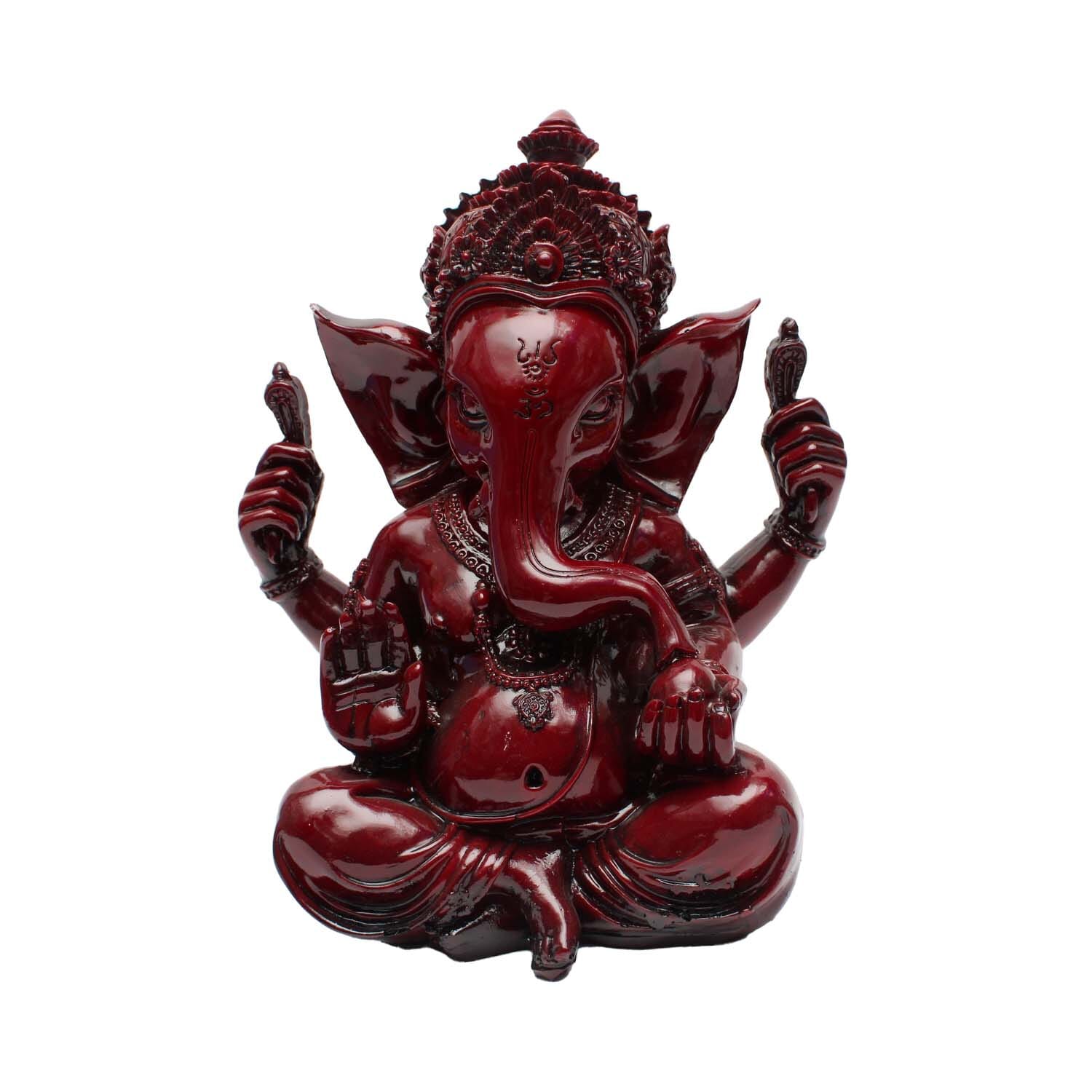 Maroon Color Lord Ganesh Showpiece Statue