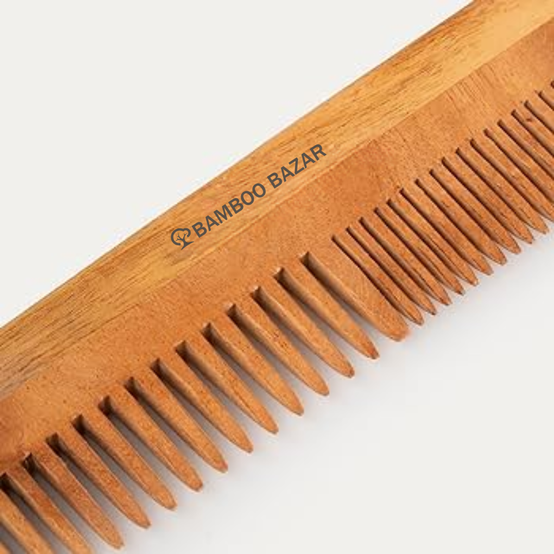 Neem Wood Dual Teeth Comb