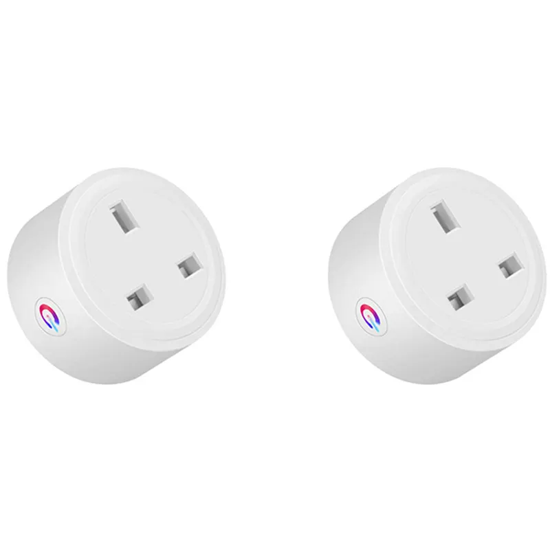 2X Tuya Zigbee Smart Socket 16A Home Powers Monitor Powers Outlet Smart Life Voice Control Timing DIY UK Plug