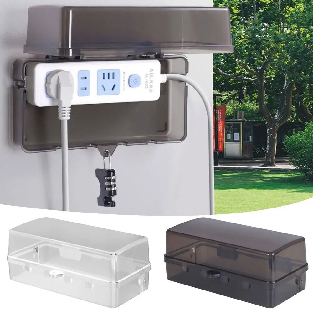 Lightweight Waterproof Electrical Connection Box Safe Durable Electrical Power Cord Enclosure Easy To Install Lockable Cable Management Box Power Strip