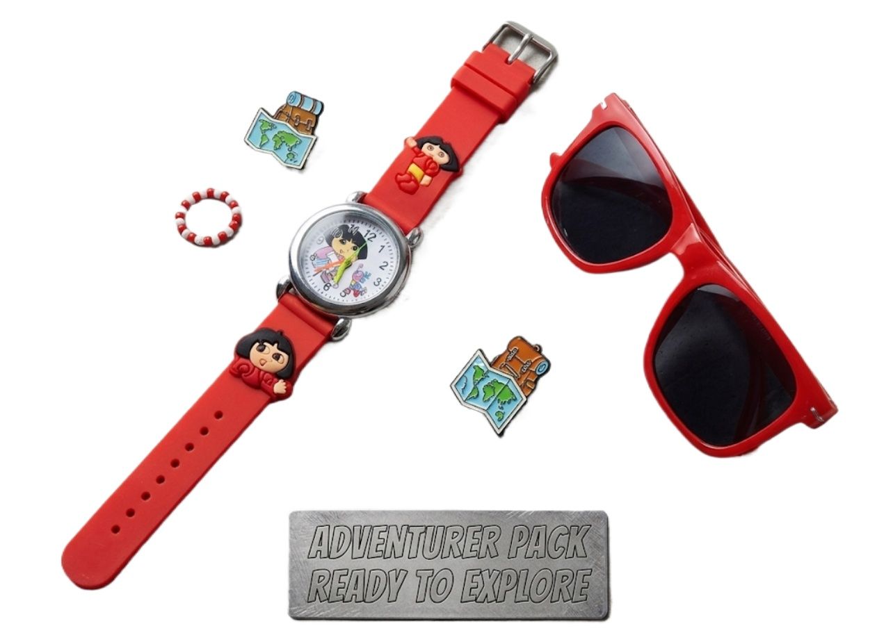 Summer Fashion Pack for Kids:Girl- Magical Unicorn Watch with Premium Red Sunglasses || Sold By Best Supplier