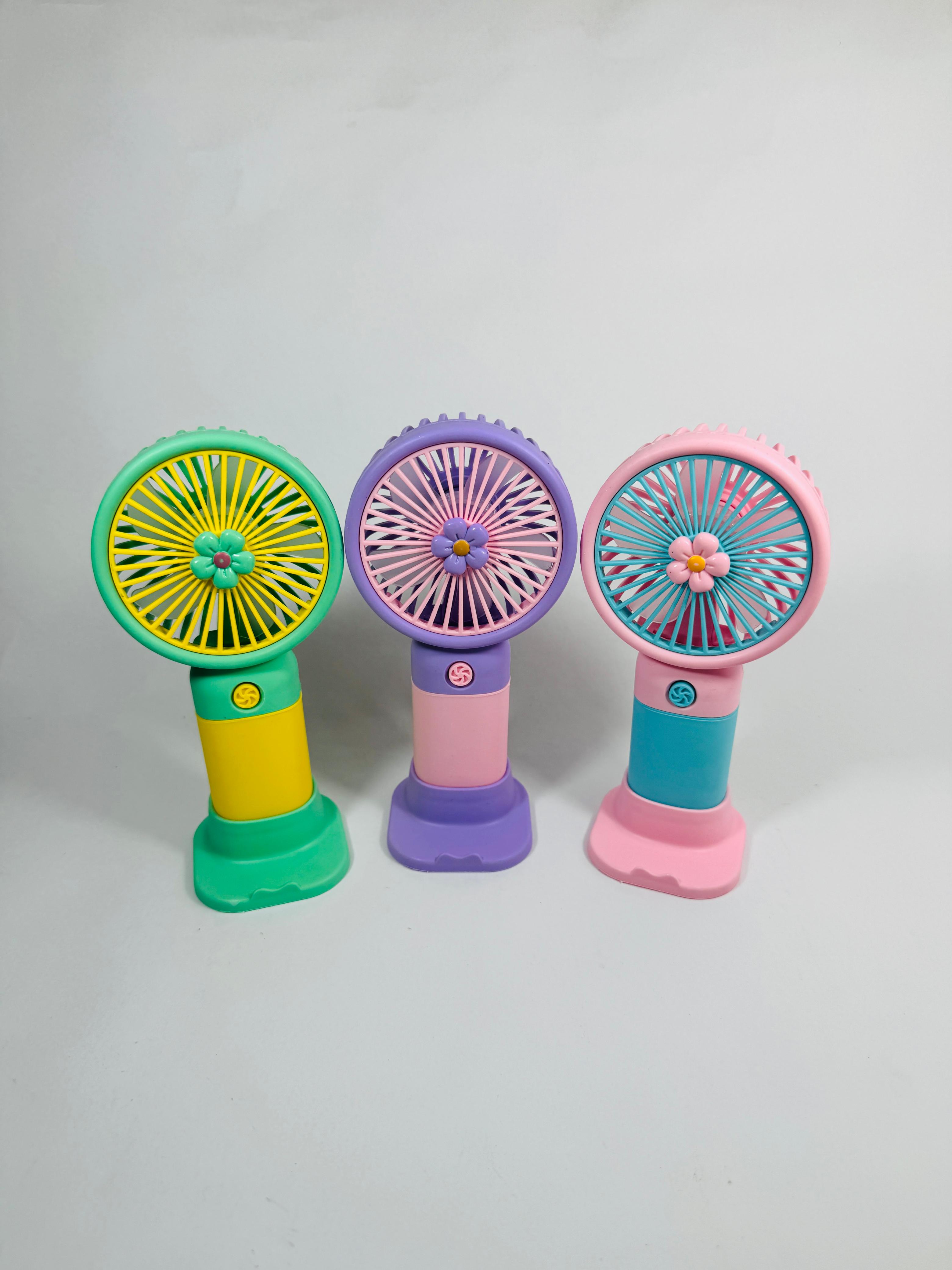 Portable Hand Held Rechargeable Fan - Mini Fan with Stand, 1 Speed Mode