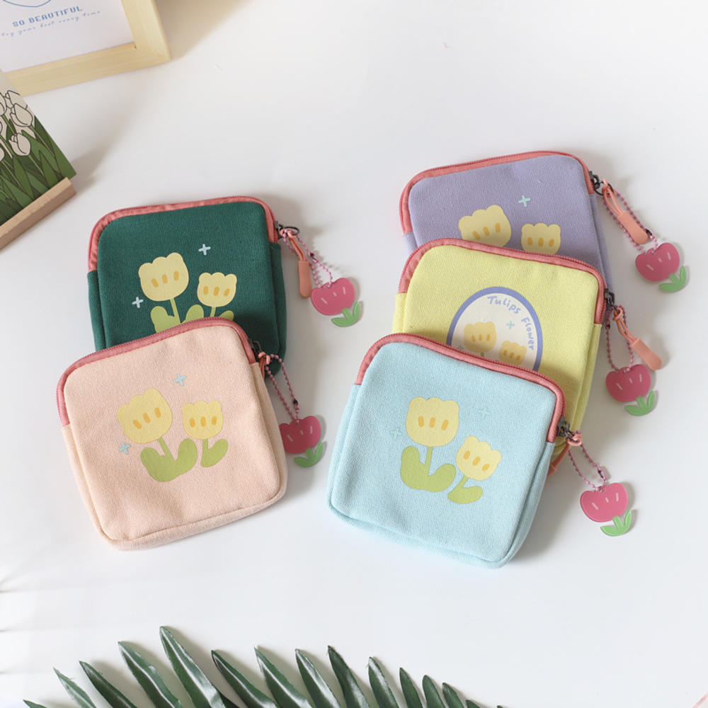 Portable Wrist bag Small Makeup storage bag Cute Japanese Coin wallet purse for Fashion accessory Travel Daily use
