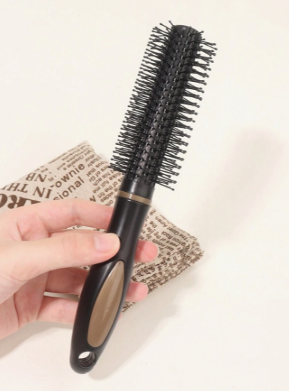 1 Piece Women's Professional Curly Round Hair Comb With Inner Curling Wand, Fluffy Round Barrel Hair Brush For Home & Styling - Best Styler Ever