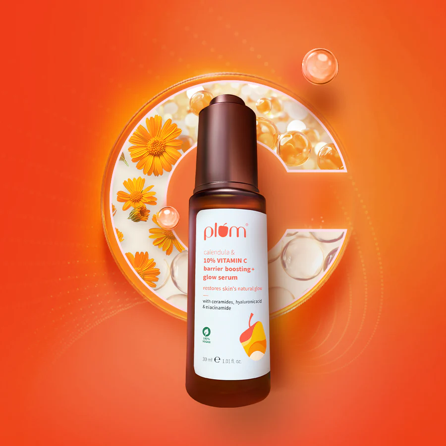 Plum Goodness Calendula & 10% Vitamin C Barrier Boosting + Glow Serum | 30ml