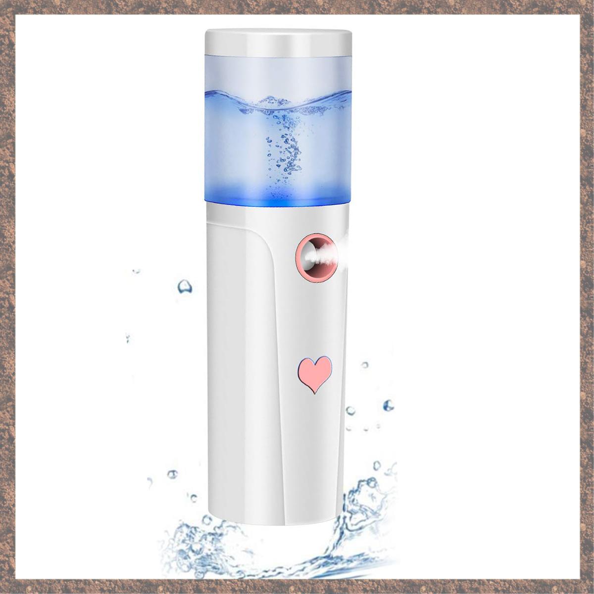 Nano Mister,Portable Cool Mist Steamer Handy Mist Sprayer Face Moisturizing Hydrating USB Rechargeable